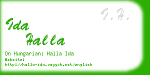 ida halla business card